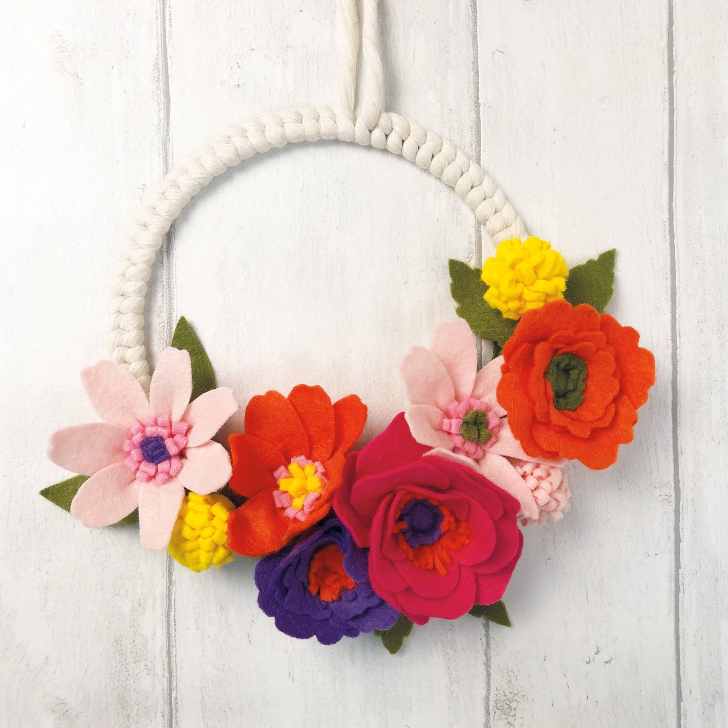 Felt Flower and Macrame Kit