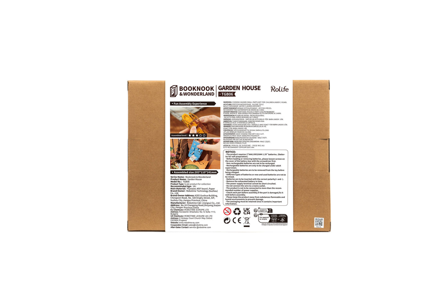 TGB06 Garden House Rolife Book Nook Kit DIY Miniature