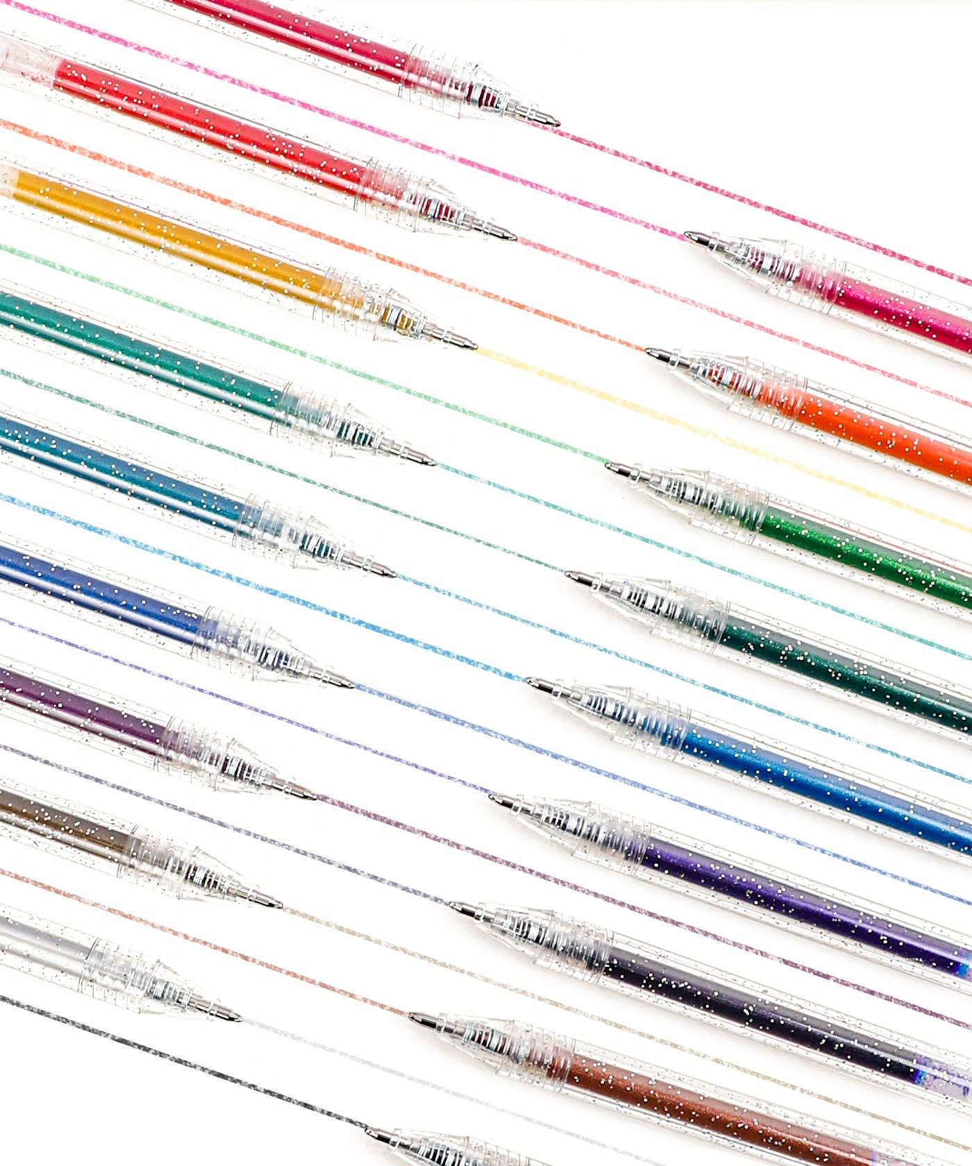 Retractable Glitter Gel Ink Pen Set Of 18
