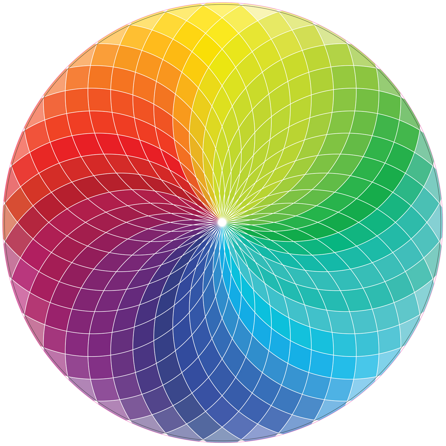 Color Wheel 1000 Piece Round Jigsaw Puzzle