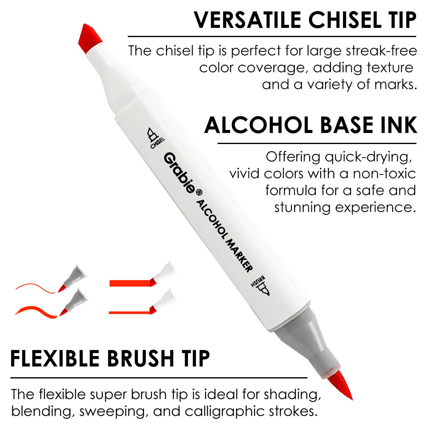 Dual-Tip Alcohol-Based Marker Set Of 48 With Coloring Book