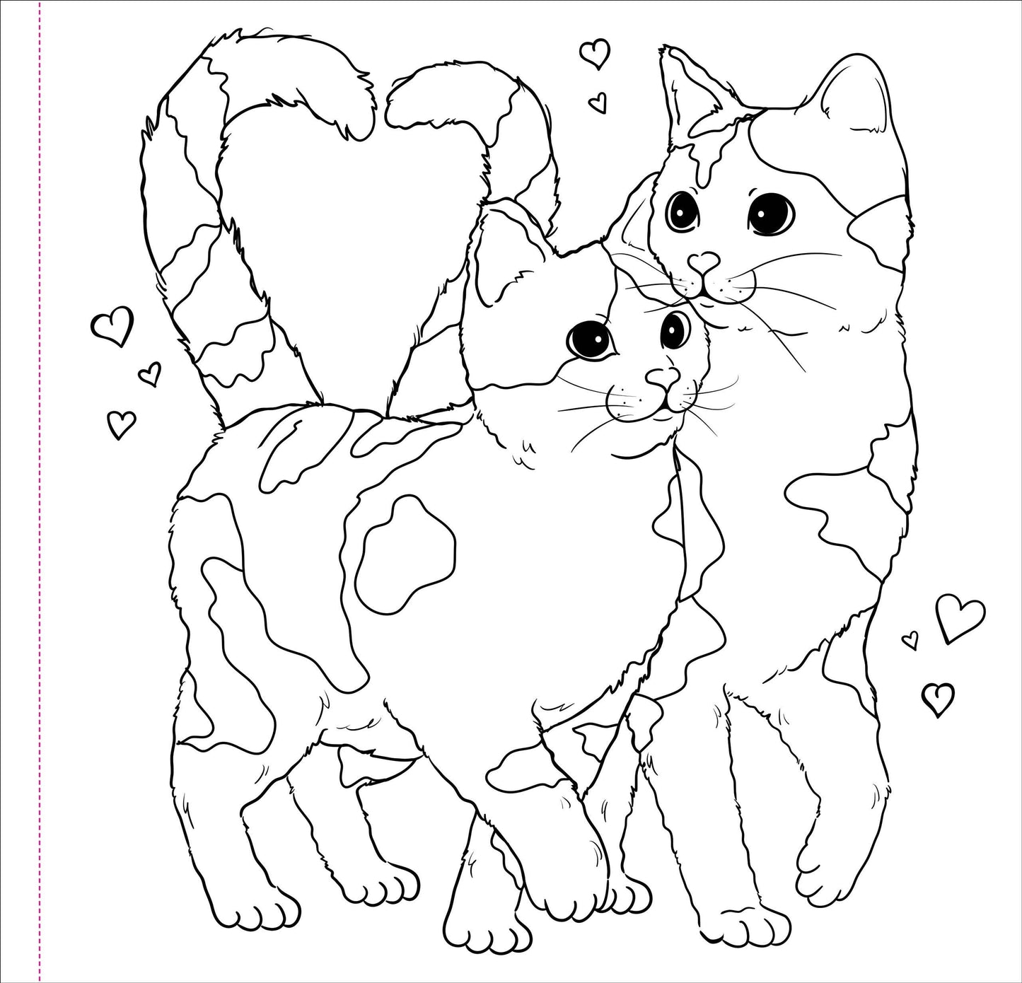 Cute and Curious Cats Adult Coloring Book