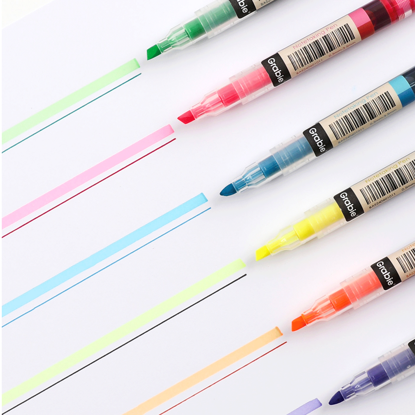 Dual-Tip Notetaking Pen Set Of 6