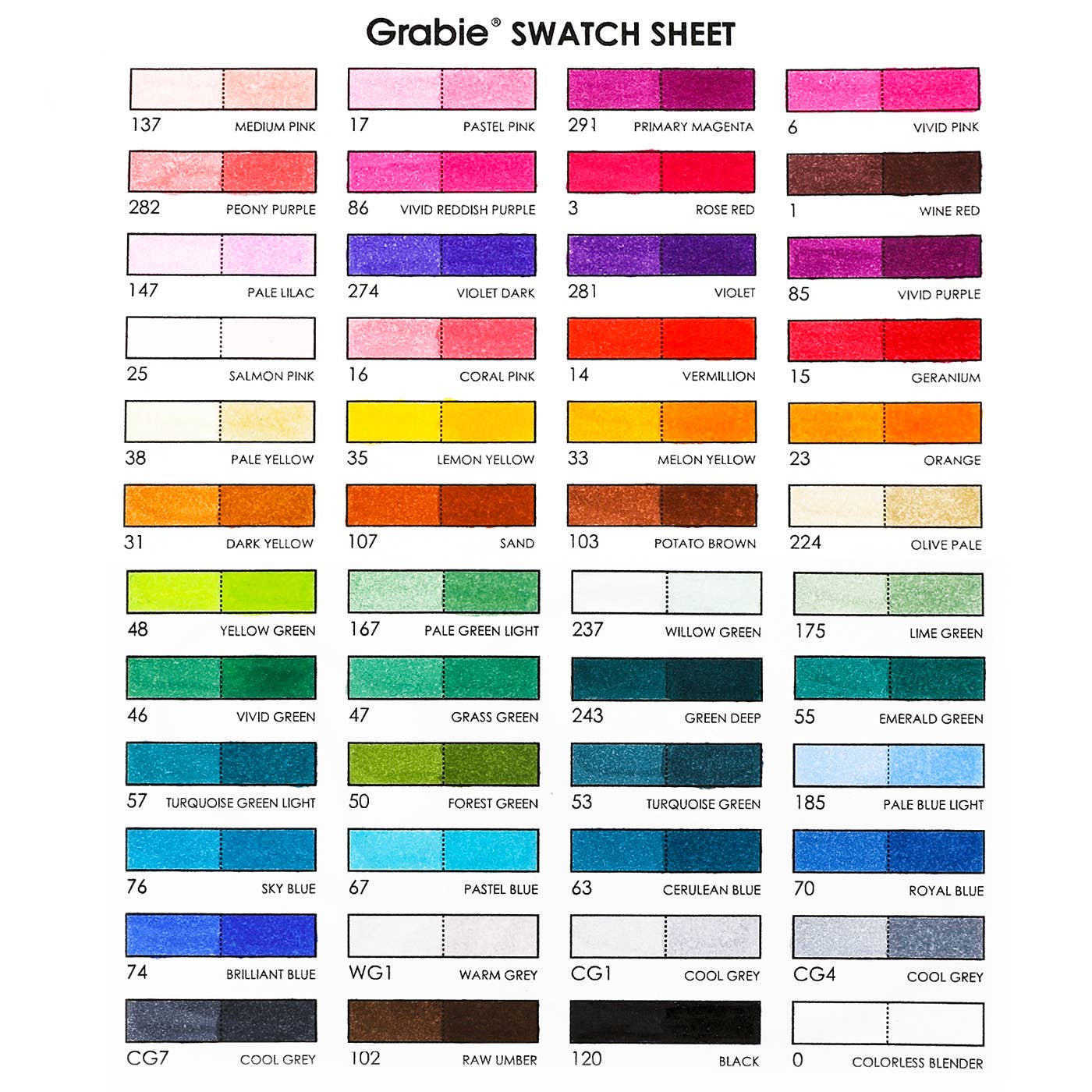 Dual-Tip Alcohol-Based Marker Set Of 48 With Coloring Book