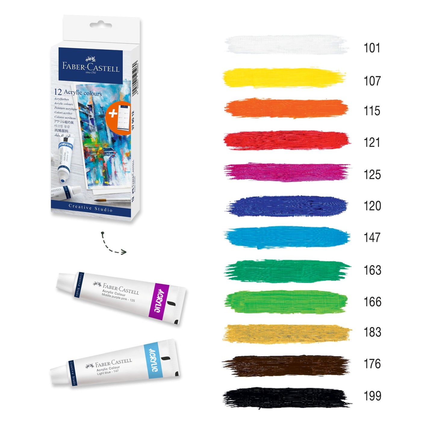 Liquid Acrylic Paint Set - 12ct