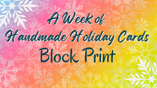 Week of Handmade Holiday Cards - Block Print