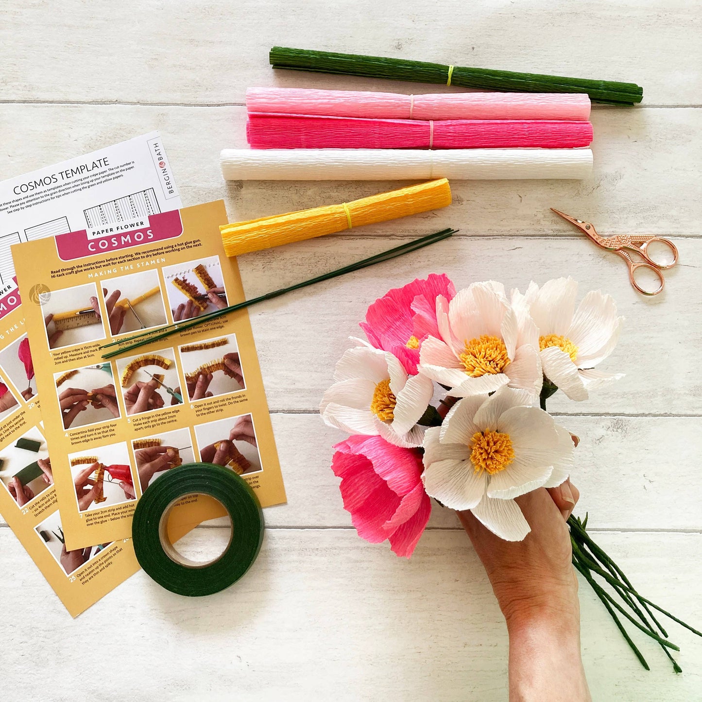 Paper Flower Making Kit - Cosmos