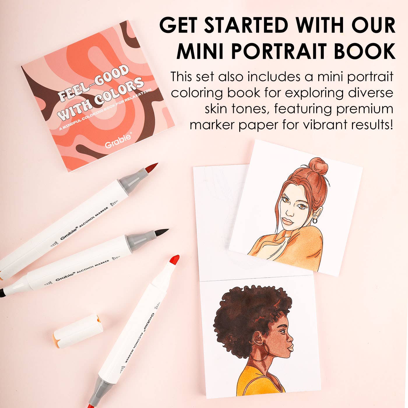 Dual-Tip Skin Tone Alcohol-Based Marker Set of 36