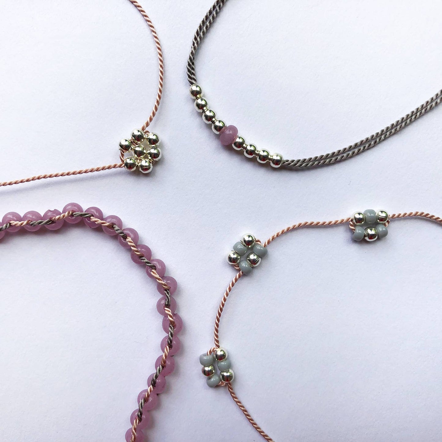 Beaded Bracelets Kit - Silver