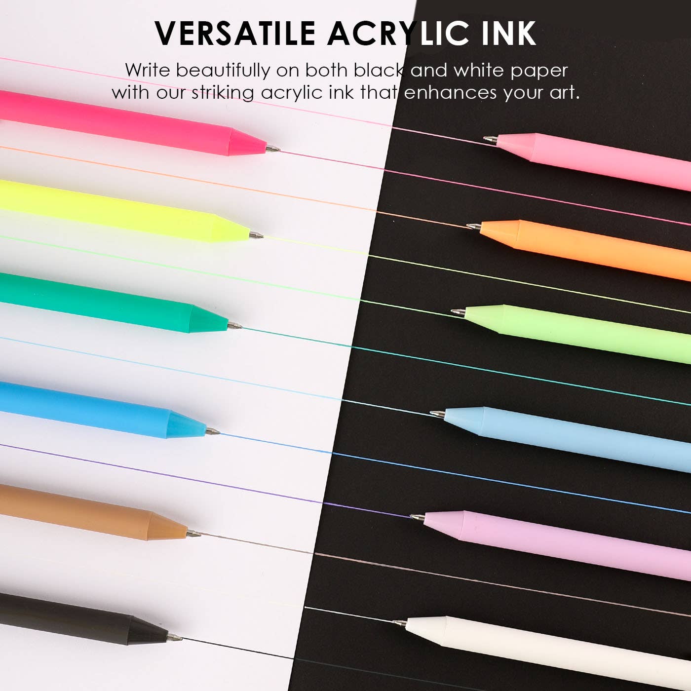 Retractable Colorflow Acrylic Gel Pen Set of 12