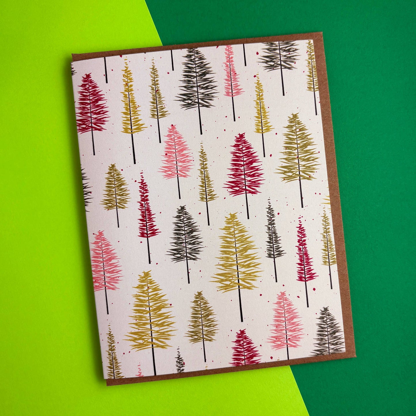 Bottle Brush Christmas Tree Card