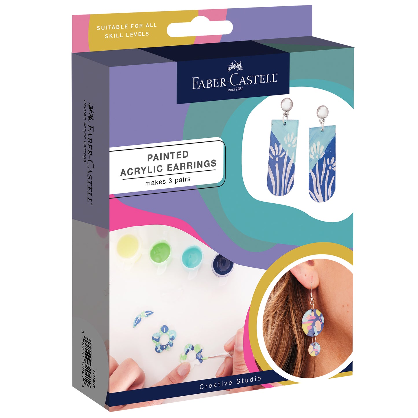 Painted Acrylic Earrings