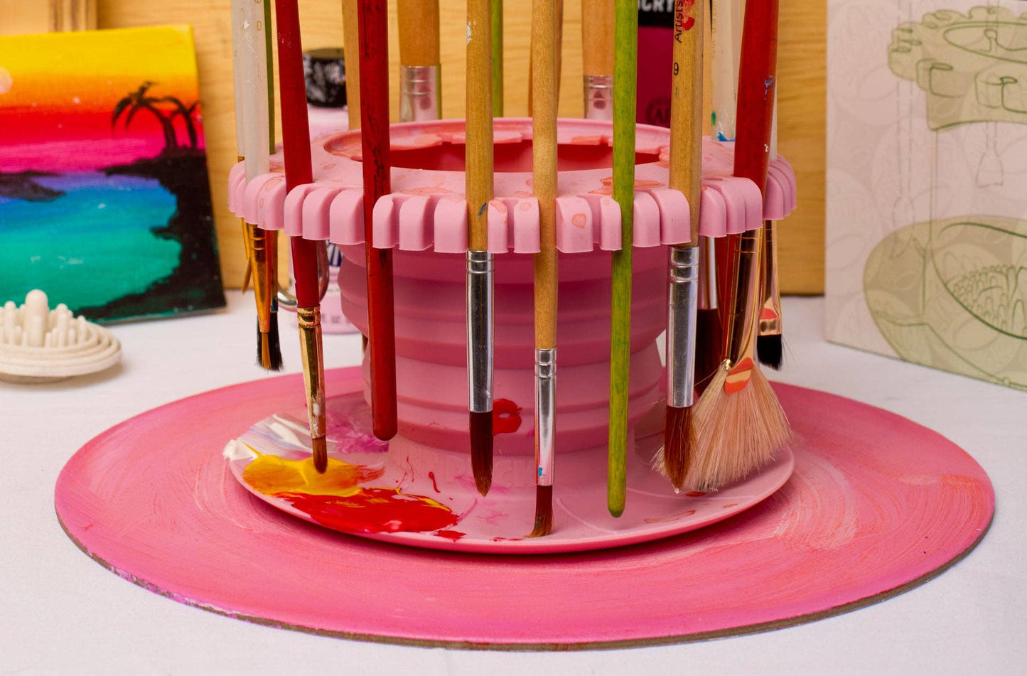 CollapsiBowl™ - Portable Pallet, Brush Cleaner and Organizer