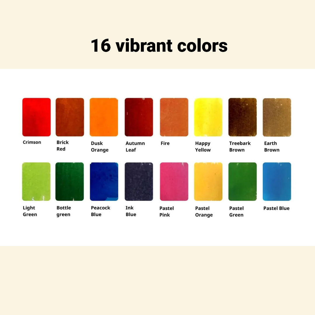 Autumn/Fall Colorsheets - 16 Watercolors | Vegan | Handmade