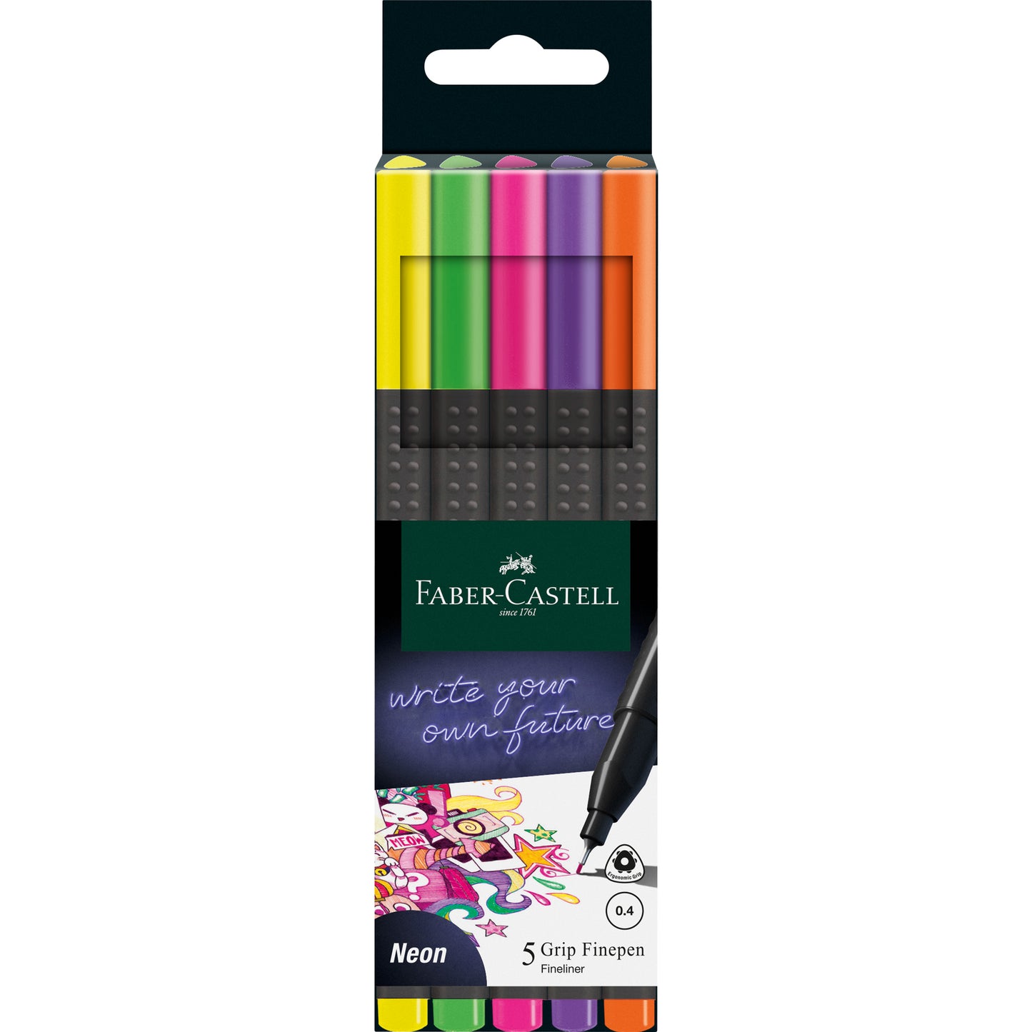 Fineliner Neon 5 Ct
