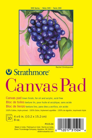 300 Series Canvas Pad 10 Sheets 4X6