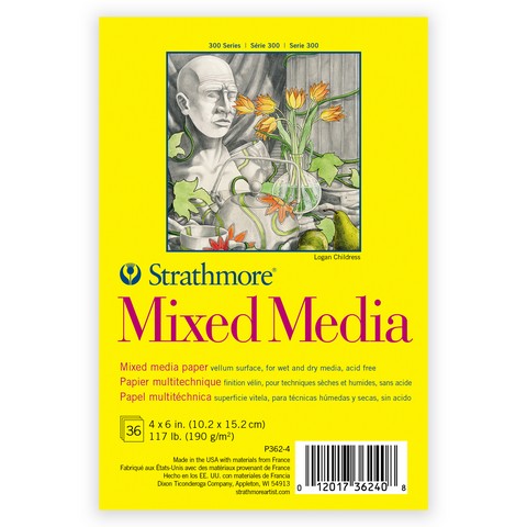 Mixed Media Top Tape 117Lb 36 Sheets 4X6