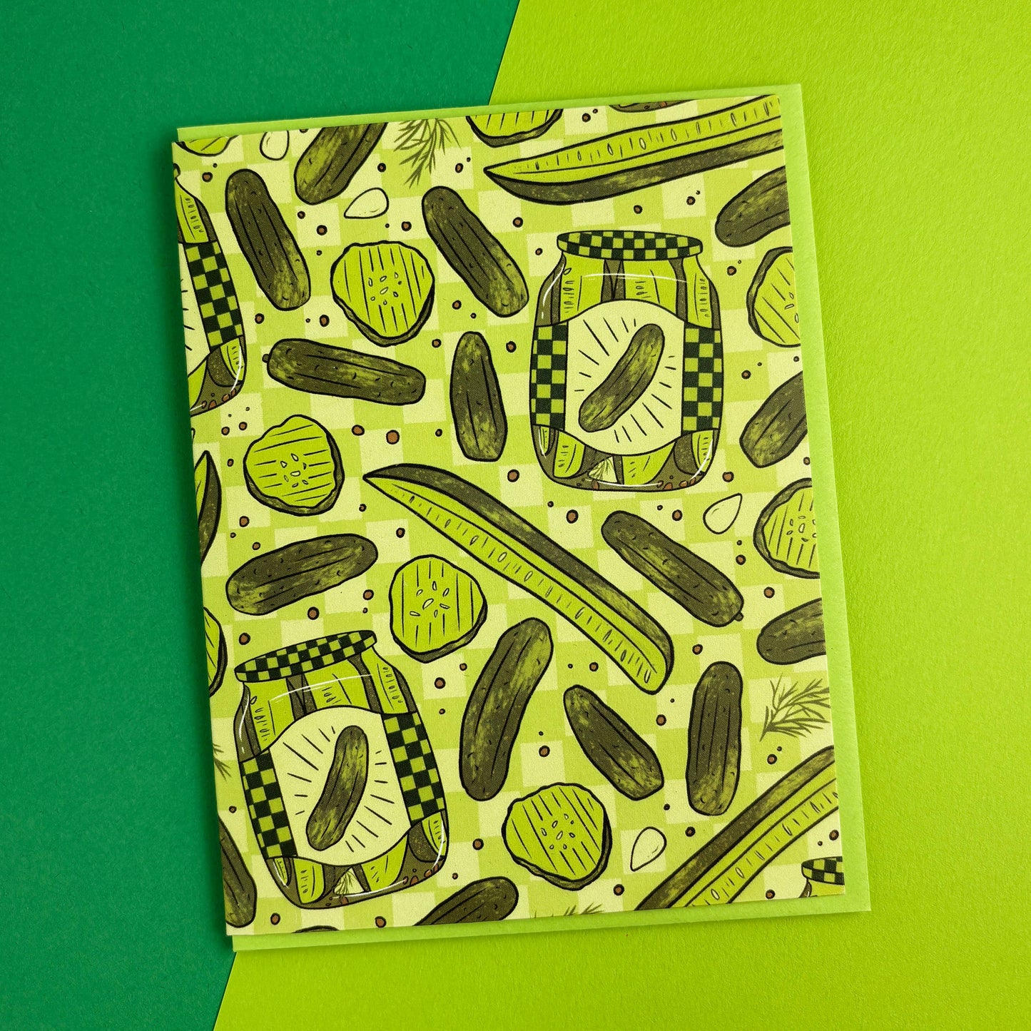Pickle Pattern Greeting Card