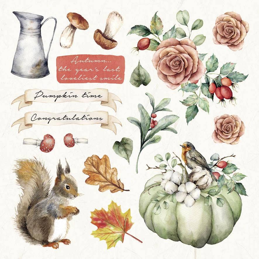 Die-Cut Block Fall Elements Beauty Of Fall