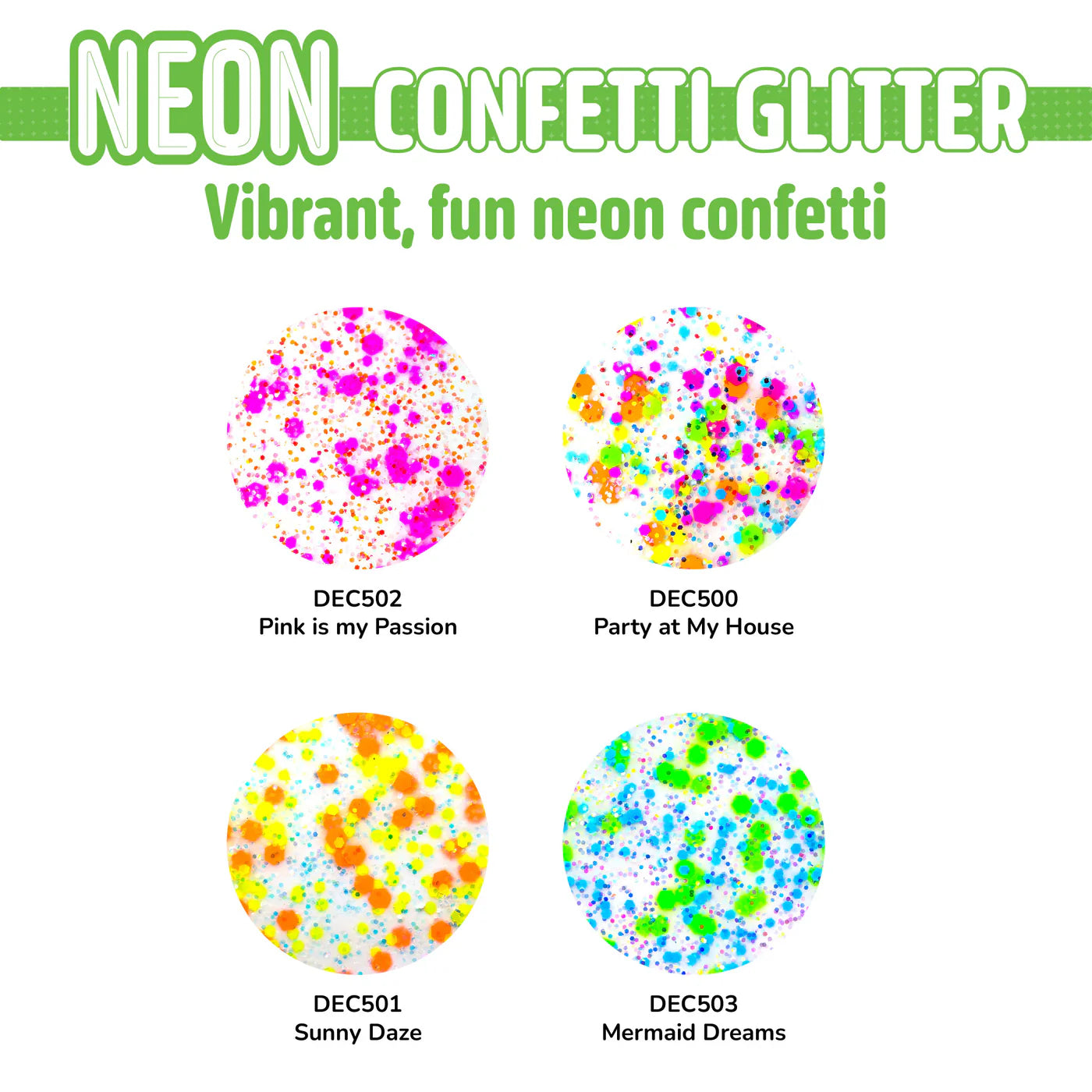 DecoArt Love Color Neon Confetti Glitter