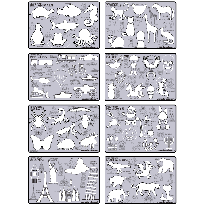 How To Draw Stuff Sketchbook + Drawing Stencils