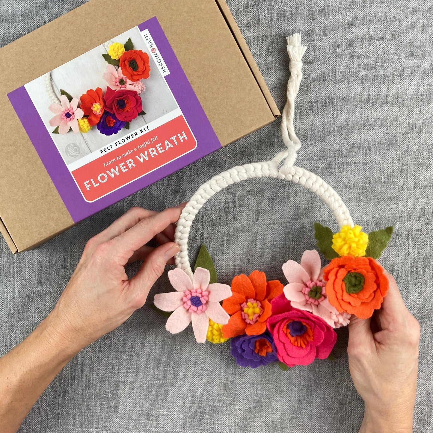 Felt Flower and Macrame Kit