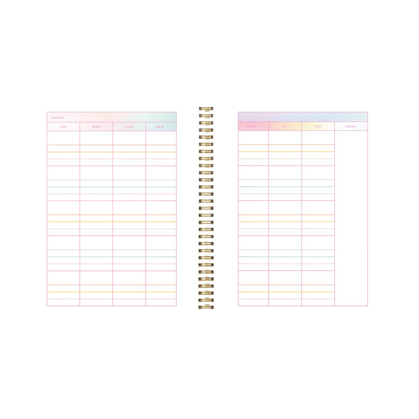 Perpetual Planner - Rainbow Gradient