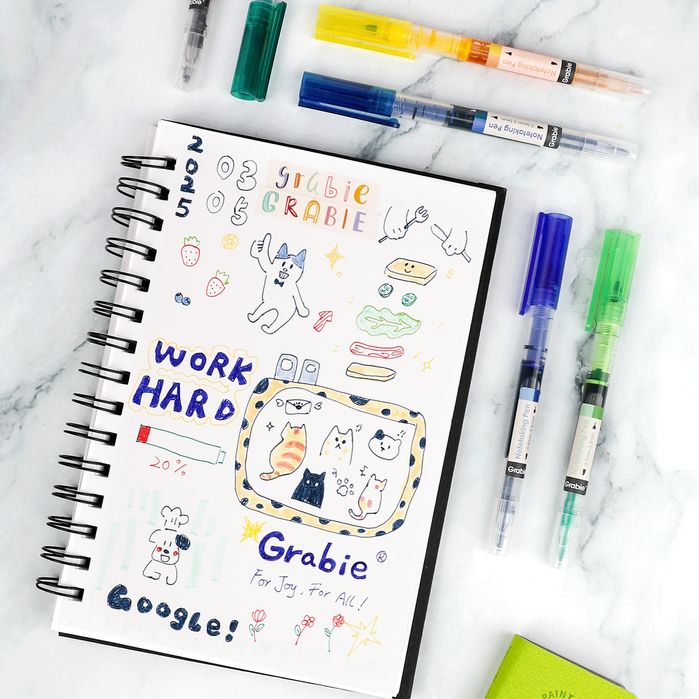 Dual-Tip Notetaking Pen Set Of 6