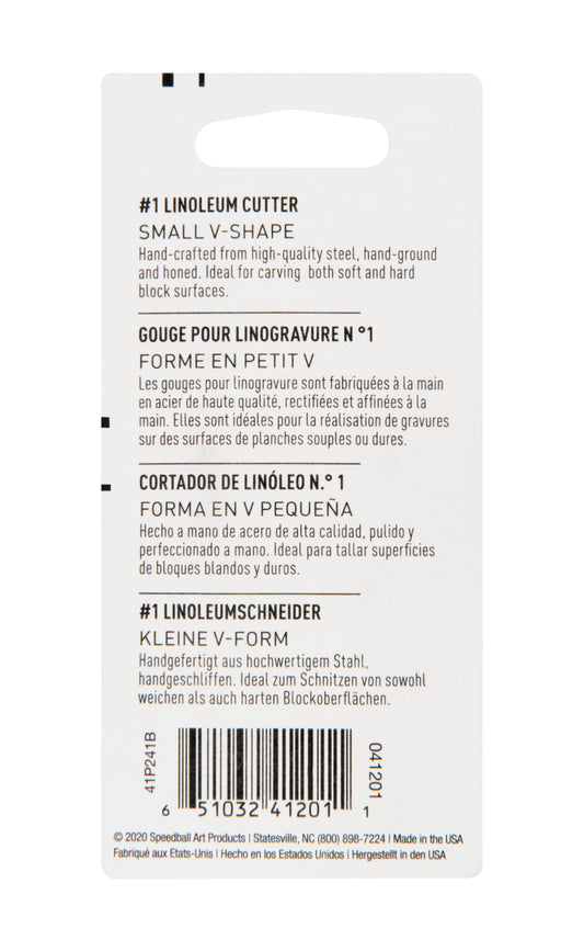 Linoleum Cutter #1 Small V 2 Pack Carded
