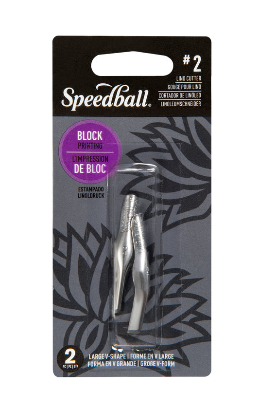 Linoleum Cutter #2 Large V 2 Pack Carded