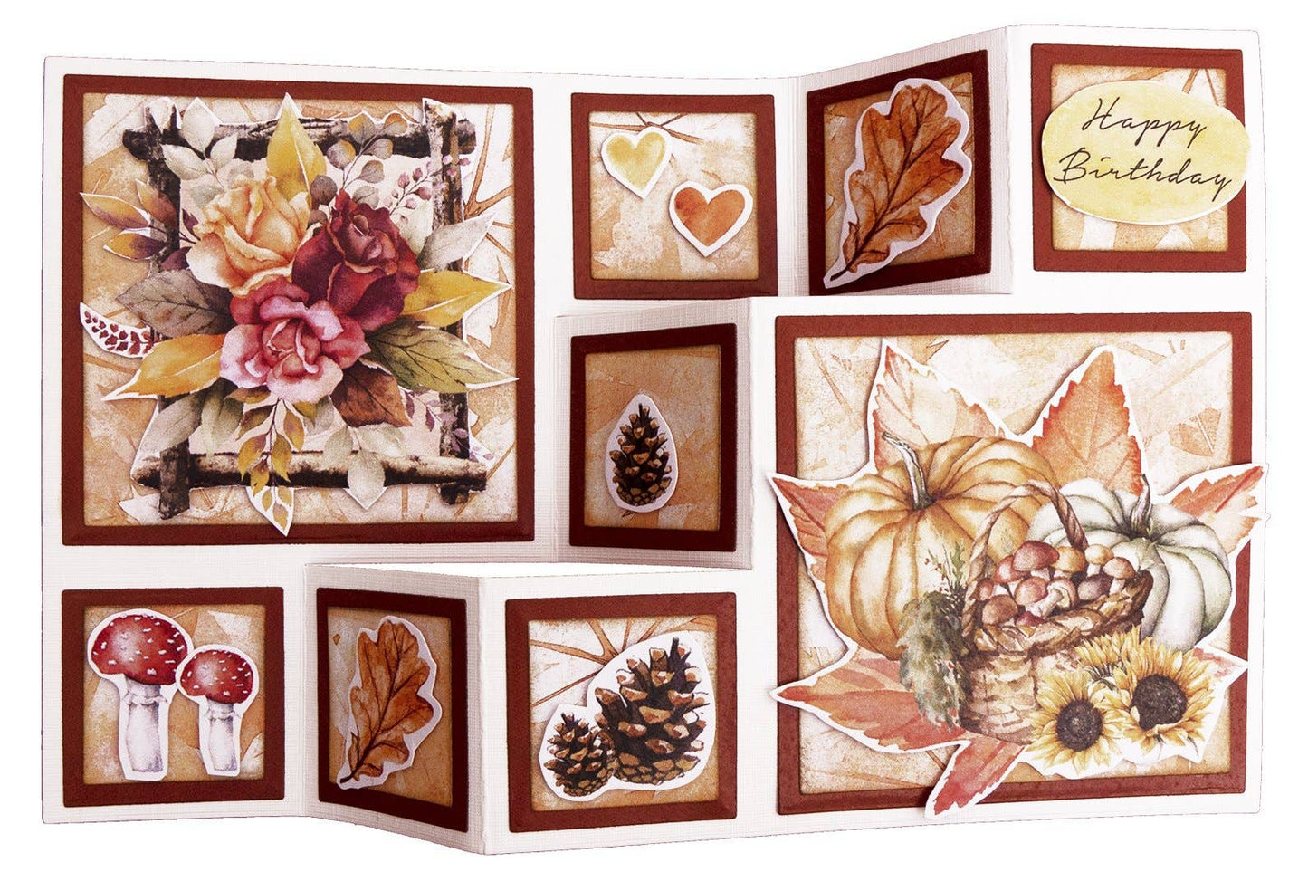 Die-Cut Block Fall Elements Beauty Of Fall