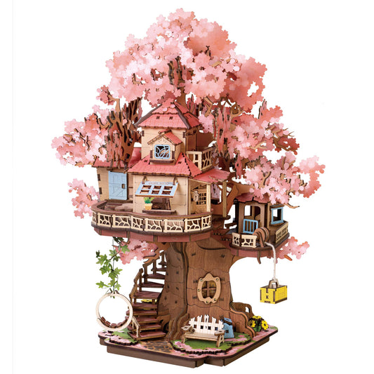 TGS04 Sakura Tree House Rolife Wooden Puzzle DIY  Craft Kit