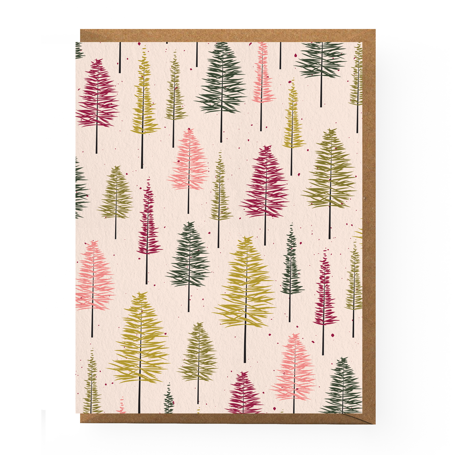 Bottle Brush Christmas Tree Card