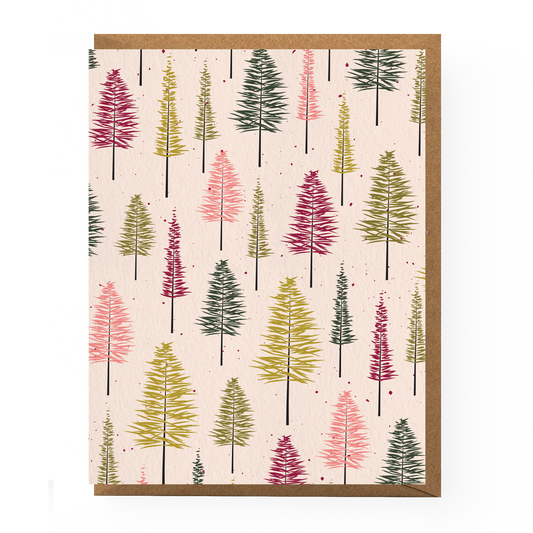 Bottle Brush Christmas Tree Card
