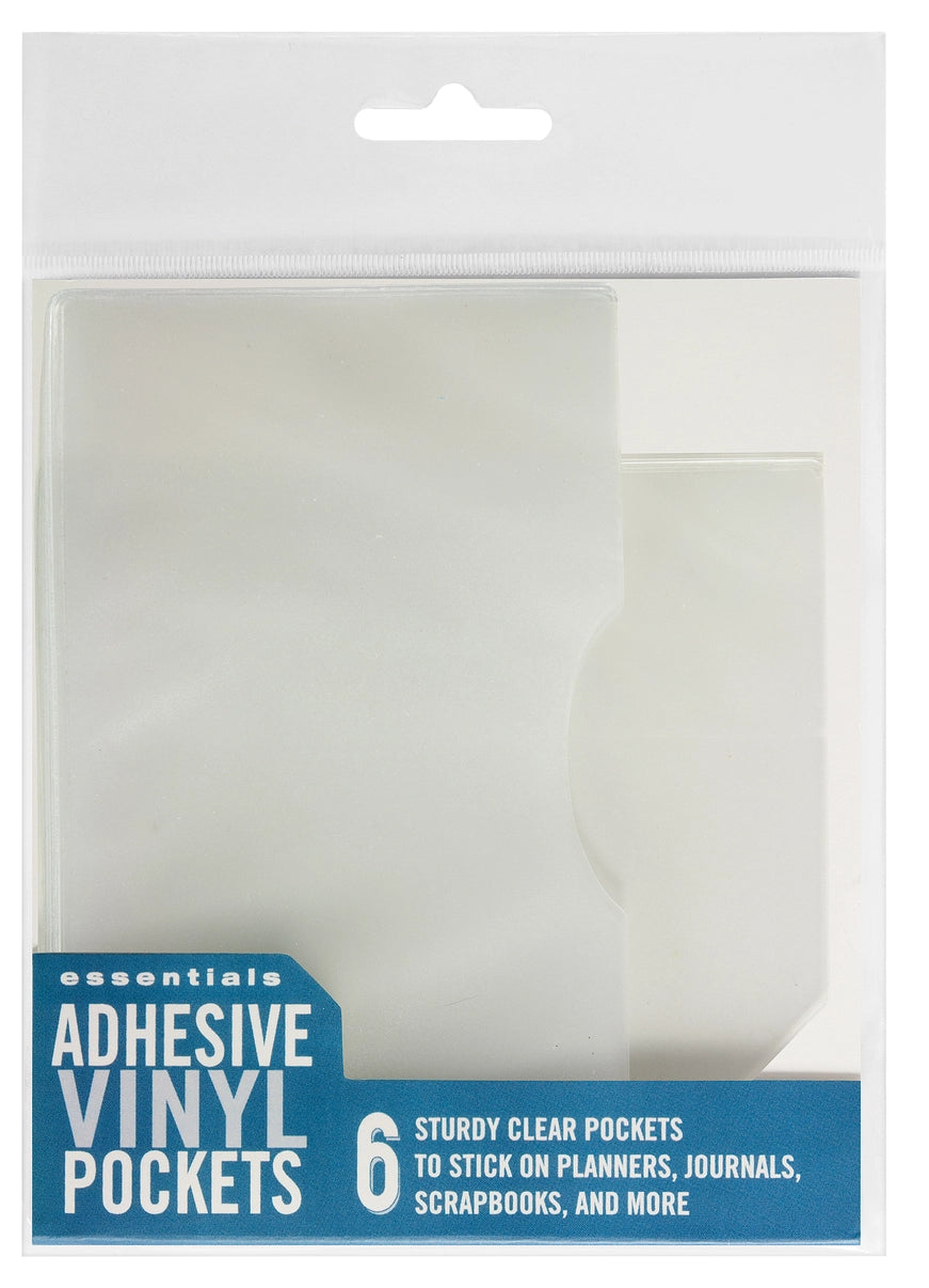 Adhesive Vinyl Pockets For Journals and Planners