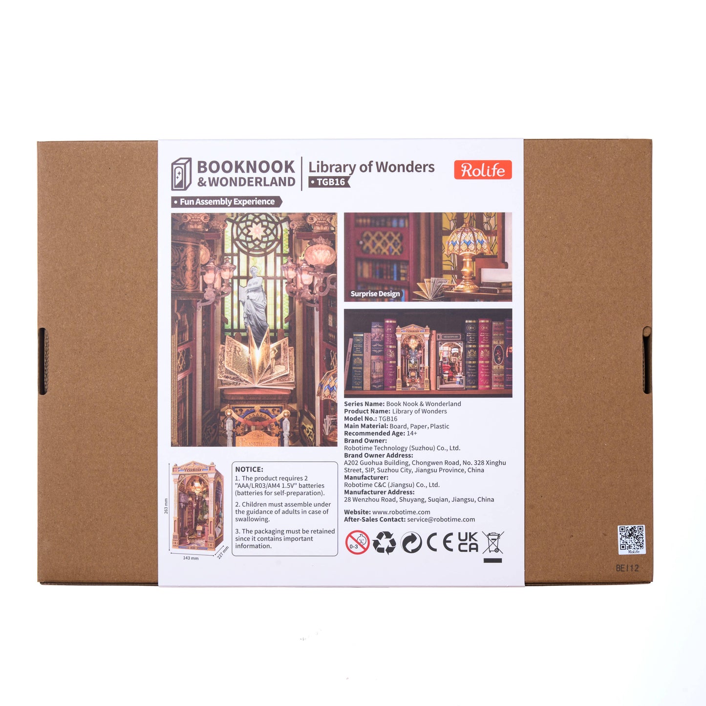 TGB16 Rolife Library of Wonders DIY Book Nook Shelf Insert