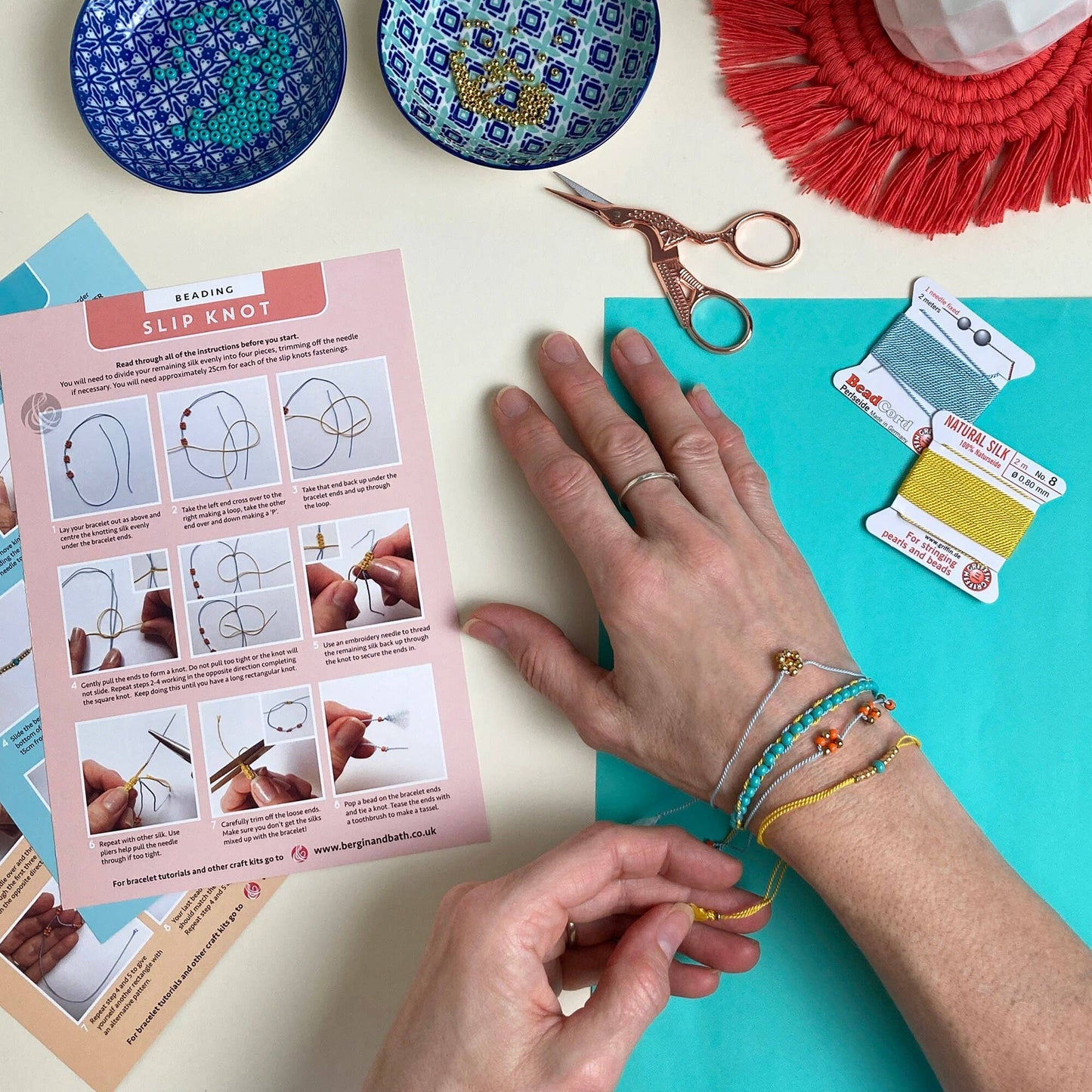 Boho Beaded Bracelets Kit - Gold