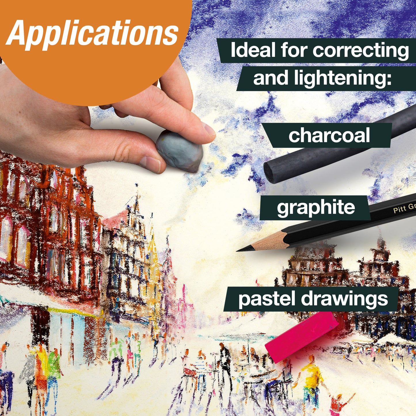 Kneadable Eraser Colors