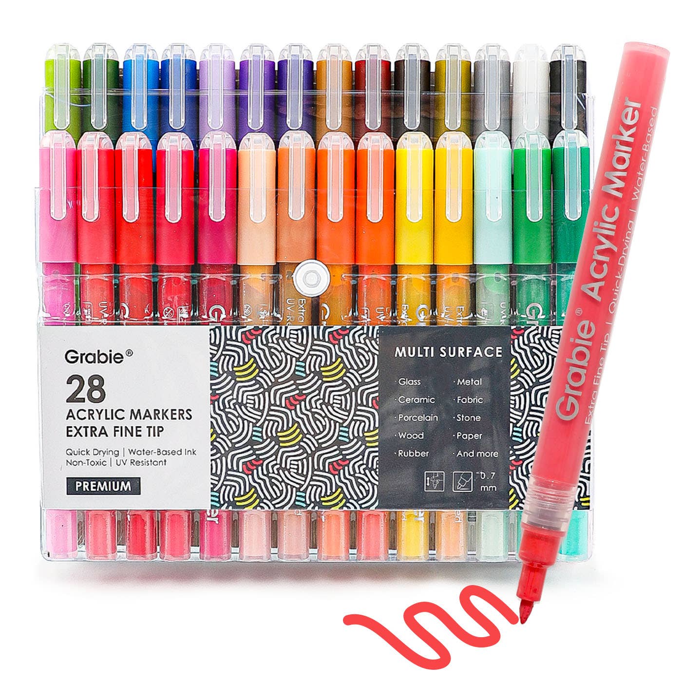 Extra Fine Tip Acrylic Paint Marker Set of 28