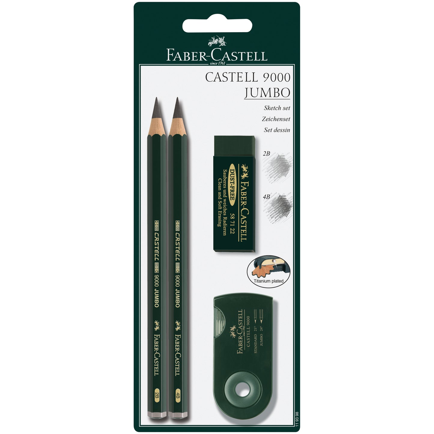 Castell 9000 Jumbo Pencils with Tools