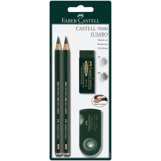 Castell 9000 Jumbo Pencils with Tools