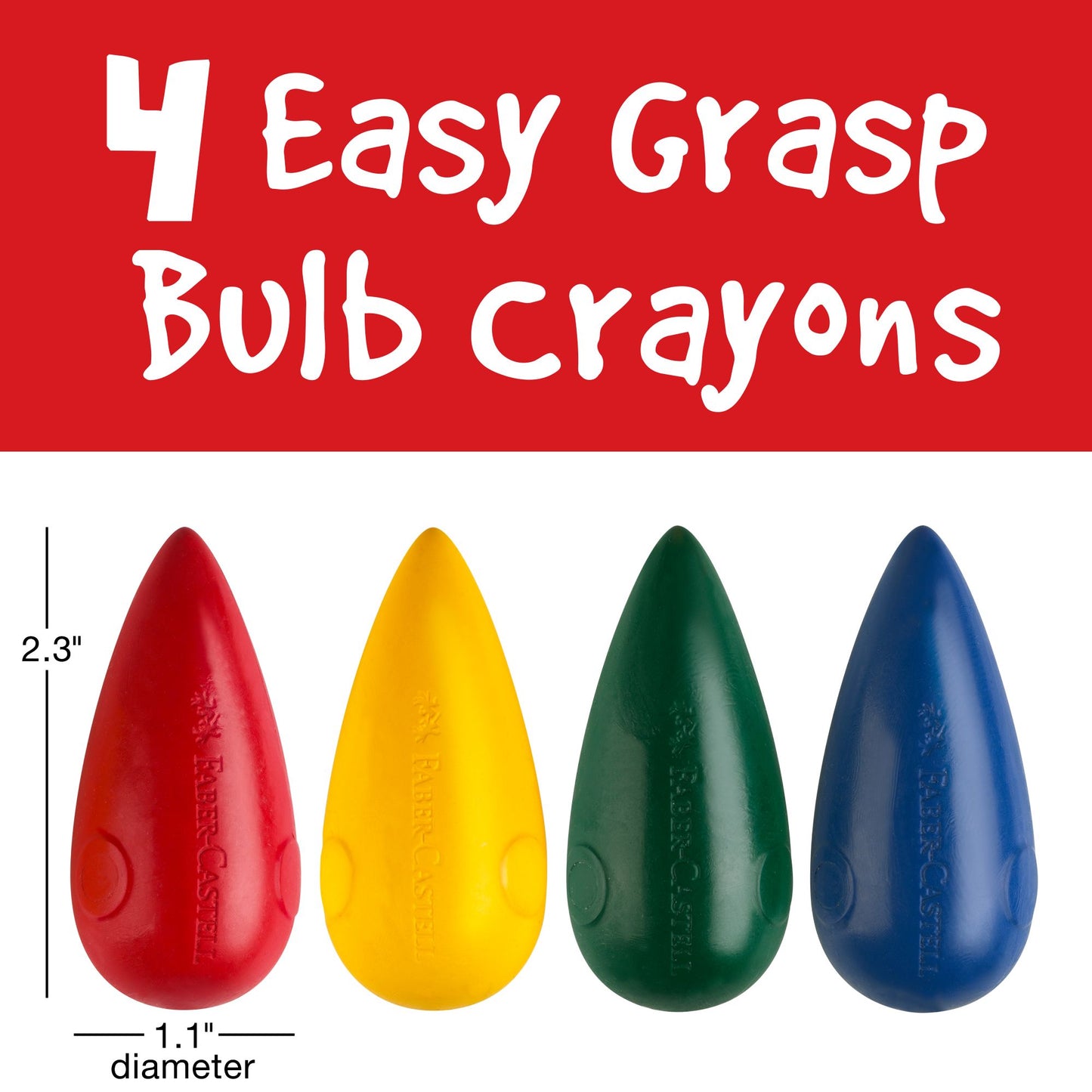 Little Creatives 4 Easy Grasp Bulb Crayons
