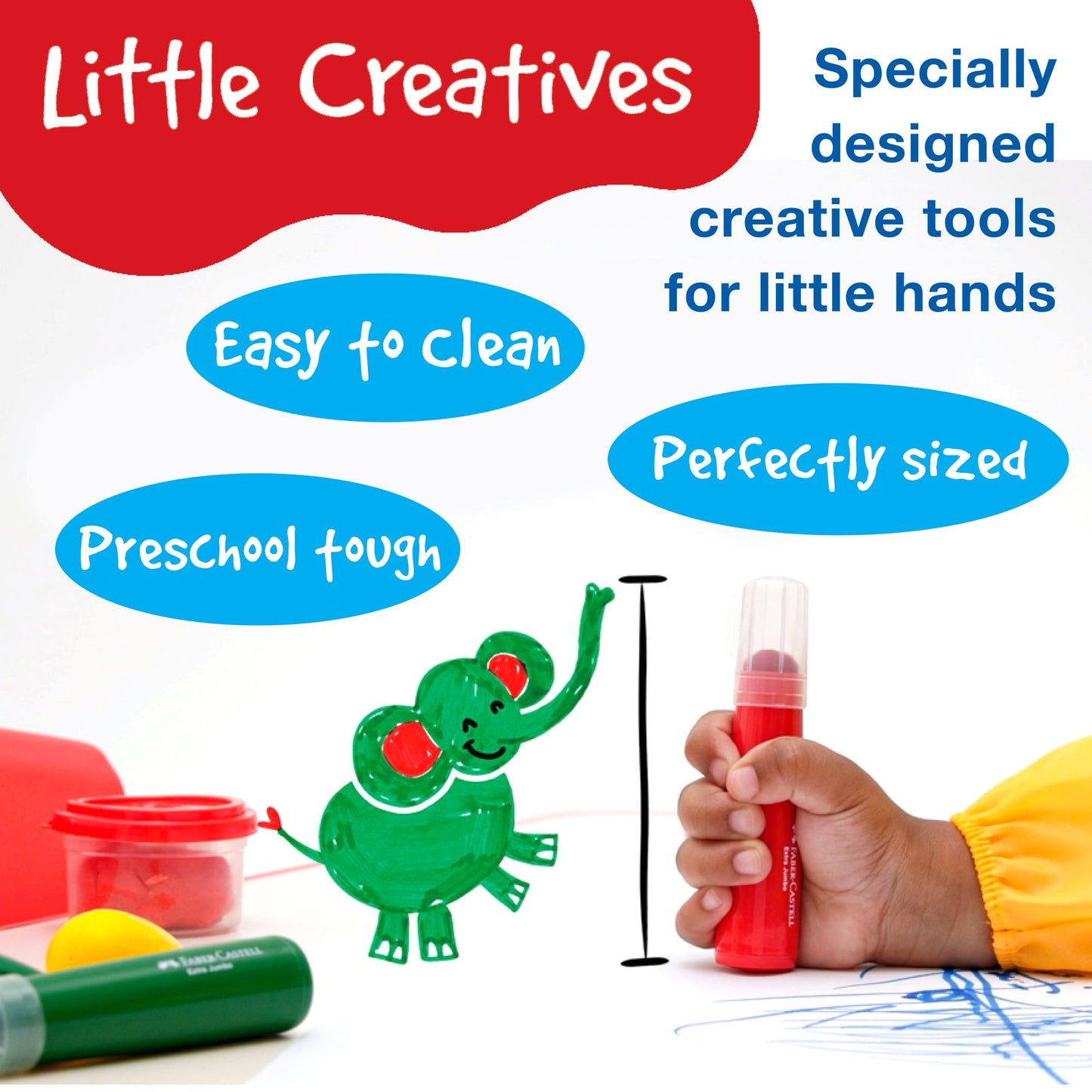 Little Creatives 4 Easy Grasp Bulb Crayons