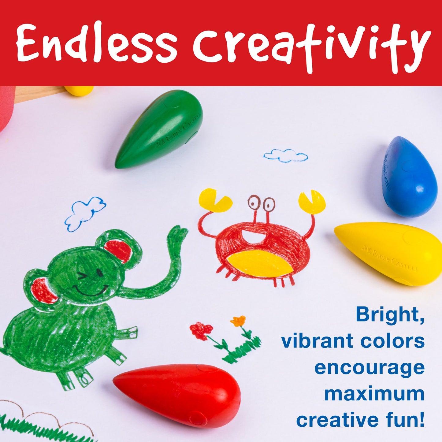 Little Creatives 4 Easy Grasp Bulb Crayons