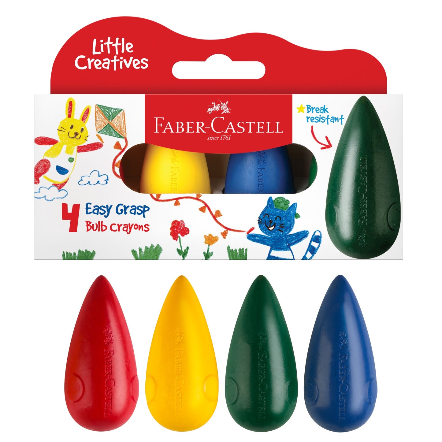 Little Creatives 4 Easy Grasp Bulb Crayons