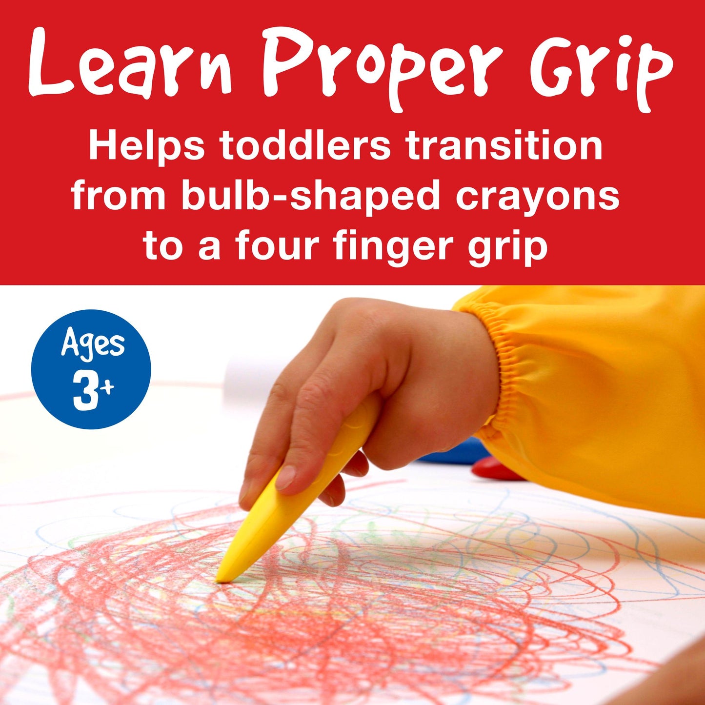 Little Creatives 6 Easy Grip Finger Crayons