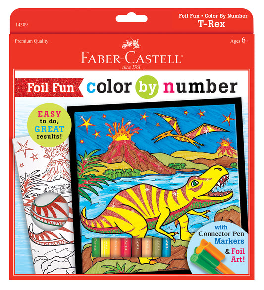 Color by Number T-Rex Foil Fun