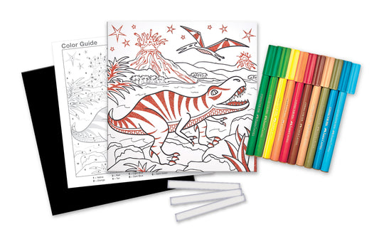 Color by Number T-Rex Foil Fun
