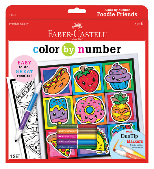 Color by Number Foodie Friends