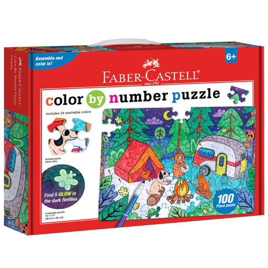 Color by Number Puzzle - Camping